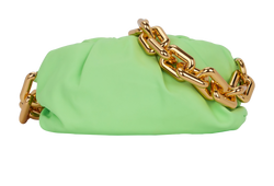 Teen Chain Pouch, Leather, Green, B09731915T, DB, 3*